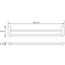 Полотенцедержатель WasserKRAFT Kammel K-8340W двойной Белый матовый