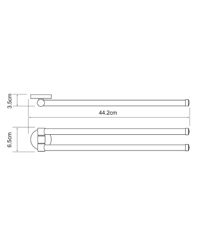 Полотенцедержатель WasserKRAFT Rhein K-6231 поворотный Хром