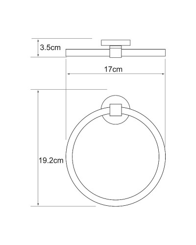 Кольцо для полотенец WasserKRAFT Rhein K-6260 Хром