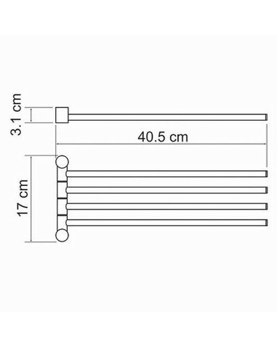 Полотенцедержатель WasserKRAFT K-1034 поворотный Хром