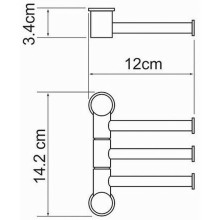 Полотенцедержатель WasserKRAFT K-1053 поворотный Хром