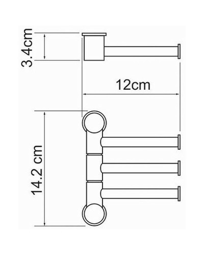Полотенцедержатель WasserKRAFT K-1053 поворотный Хром