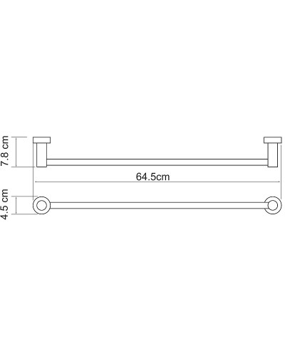 Полотенцедержатель WasserKRAFT Donau K-9430 Хром