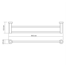 Полотенцедержатель WasserKRAFT Donau K-9440 двойной Хром