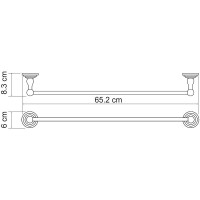 Полотенцедержатель WasserKRAFT Ammer K-7030 Хром матовый
