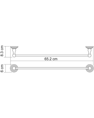 Полотенцедержатель WasserKRAFT Ammer K-7030 Хром матовый