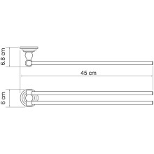 Полотенцедержатель WasserKRAFT Ammer K-7031 поворотный Хром матовый