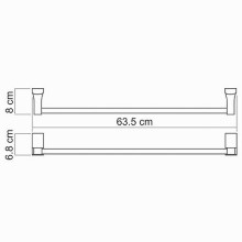 Полотенцедержатель WasserKRAFT Leine K-5030 Хром