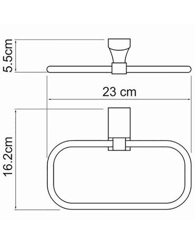 Кольцо для полотенец WasserKRAFT Leine K-5060 Хром