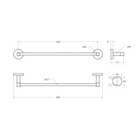 Полотенцедержатель 50,5 см CEZARES RELAX-TH-50-01