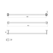 Штанга для полотенец Lemark Omega LM3138C