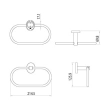 Держатель для полотенец Lemark Atlantiss LM3235C