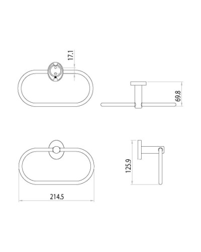 Держатель для полотенец Lemark Atlantiss LM3235C