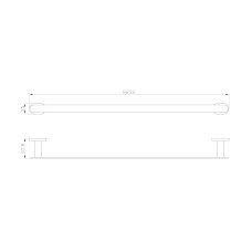 Вешалка для полотенец WONZON & WOGHAND, Глянцевое золото (WW-8412-LG)