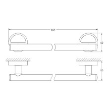 Полотенцедержатель FBS Luxia LUX 032 Хром