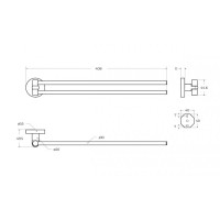Полотенцедержатель двойной поворотный CEZARES RELAX-THD-S-01