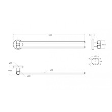 Полотенцедержатель двойной поворотный CEZARES RELAX-THD-S-01