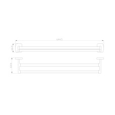 Полотенцедержатель двойной WONZON & WOGHAND, Хром (WW-1001)