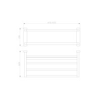 Полотенцедержатель с полкой WONZON & WOGHAND, Темный графит (WW-9381)