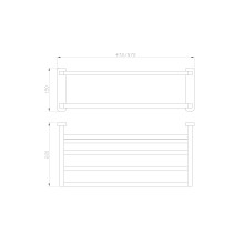 Полотенцедержатель с полкой WONZON & WOGHAND, Темный графит (WW-9381)
