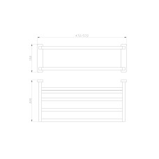 Полотенцедержатель с полкой WONZON & WOGHAND, Темный графит (WW-9381)