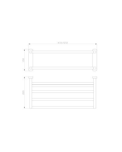 Полотенцедержатель с полкой WONZON & WOGHAND, Темный графит (WW-9381)