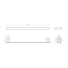 Полотенцедержатель 60 см CEZARES STYLUS-TH-60-01