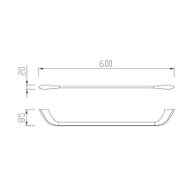 Полотенцедержатель 60 см CEZARES LINER-TH-60-01