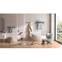 Полотенцедержатель с полкой WONZON & WOGHAND, Черный (WW-7781)