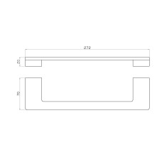 Вешалка для полотенец WONZON & WOGHAND, Темный графит (WW-9113-GM)