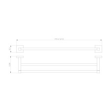 Полотенцедержатель двойной WONZON & WOGHAND, Хром (WW-8911)
