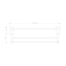 Полотенцедержатель двойной WONZON & WOGHAND, Темное золото (WW-8911-DG)