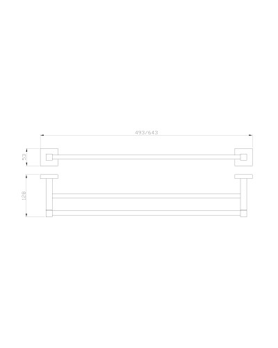 Полотенцедержатель двойной WONZON & WOGHAND, Темное золото (WW-8911-DG)