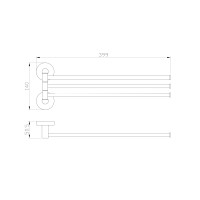 Полотенцедержатель поворотный WONZON & WOGHAND, Хром (WW-8141)