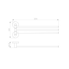 Полотенцедержатель поворотный WONZON & WOGHAND, Хром (WW-8141)