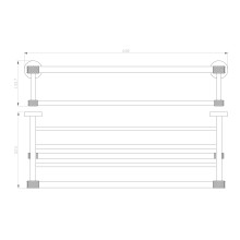 Полотенцедержатель с полкой WONZON & WOGHAND, Черный/Золото (WW-9281)