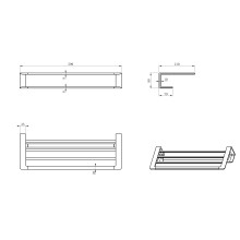 Полотенцедержатель с полкой WONZON & WOGHAND, Хром (WW-V2901-CR)