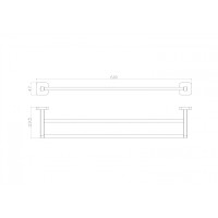 Полотенцедержатель двойной WONZON & WOGHAND, Хром (WW-6611)