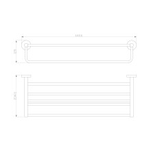 Полотенцедержатель с полкой WONZON & WOGHAND, Хром (WW-8181)