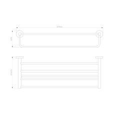 Полотенцедержатель с полкой WONZON & WOGHAND, Хром (WW-8181)