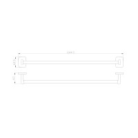 Вешалка для полотенец WONZON & WOGHAND, Хром (WW-1002)