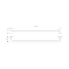 Вешалка для полотенец WONZON & WOGHAND, Хром (WW-1002)