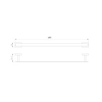 Вешалка для полотенец WONZON & WOGHAND, Хром (WW-9712-45CM)