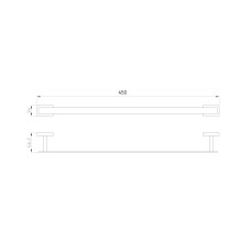 Вешалка для полотенец WONZON & WOGHAND, Хром (WW-9712-45CM)