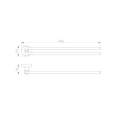 Полотенцедержатель поворотный WONZON & WOGHAND, Хром (WW-8131)