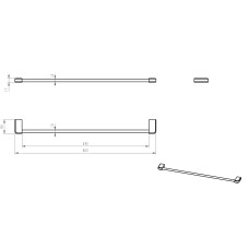 Полотенцедержатель WONZON & WOGHAND, Черный матовый (WW-V3101-MB)