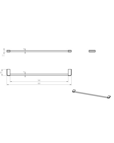 Полотенцедержатель WONZON & WOGHAND, Черный матовый (WW-V3101-MB)