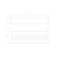 Полотенцедержатель с полкой WONZON & WOGHAND, Черный (WW-7781)