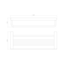 Полотенцедержатель с полкой WONZON & WOGHAND, Черный (WW-7781)