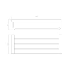 Полотенцедержатель с полкой WONZON & WOGHAND, Черный (WW-7781)